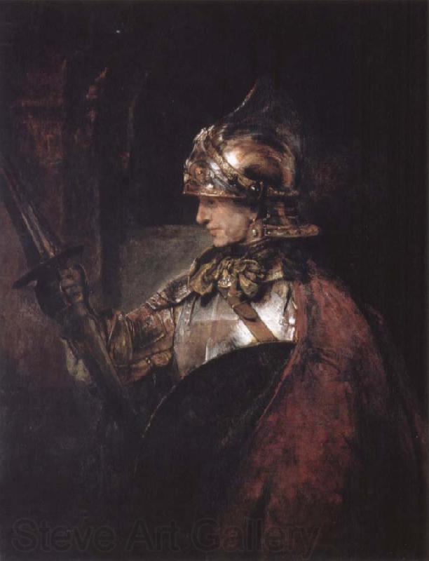 REMBRANDT Harmenszoon van Rijn A Man in Armour